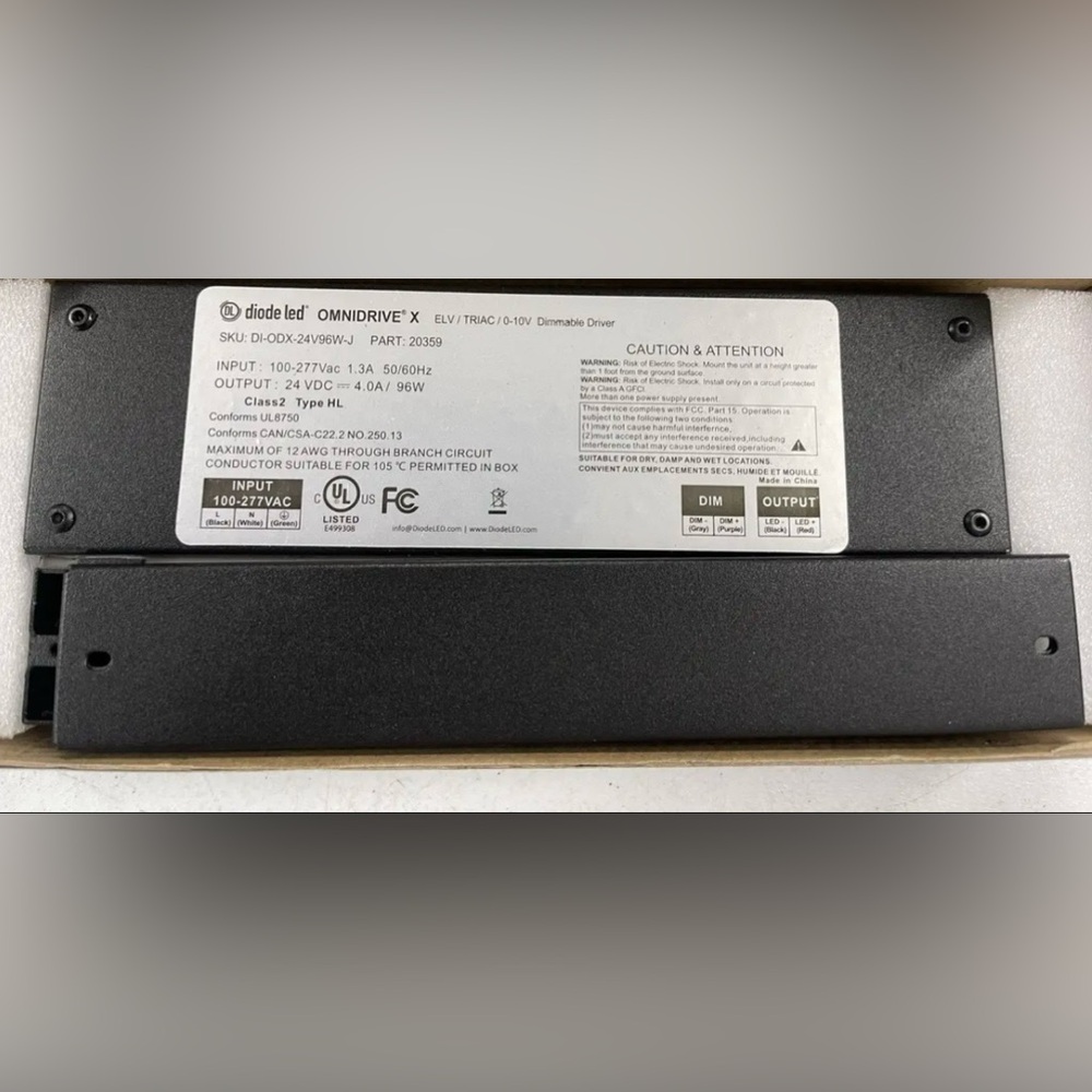Diode LED 96W OMNIDRIVE Driver w/ Junction Box, Dim, 120V-277V AC / 24V DC